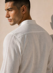 Olive Vine Embroidered Linen Shirt