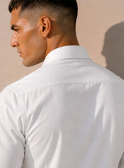 White Hand-Painted Cotton Shirt