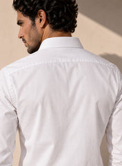 White Hand-Painted Cotton Shirt