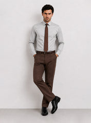Light Grey Cotton Satin Classic Formal Shirt
