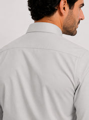 Light Grey Cotton Satin Classic Formal Shirt