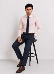 Light Pink Cotton Satin Classic Formal Shirt
