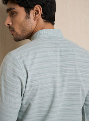 Sage Green Bhagalpuri Silk Kurta Pajama Set With Embroidery