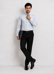 Sky Blue Cotton Satin Classic Formal Shirt